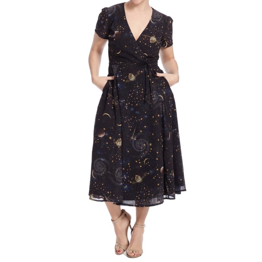 eShakti Constellation Wrap Dress